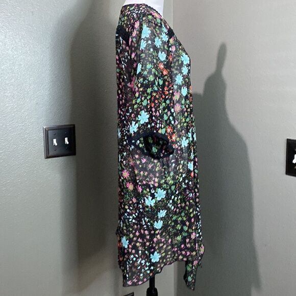 Emory Park Floral Kimono Shawl Open Front Cardigan - Picture 6 of 11